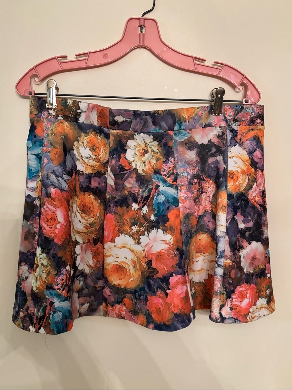 Multicolor Short Length Spring/Summer Floral Skirt